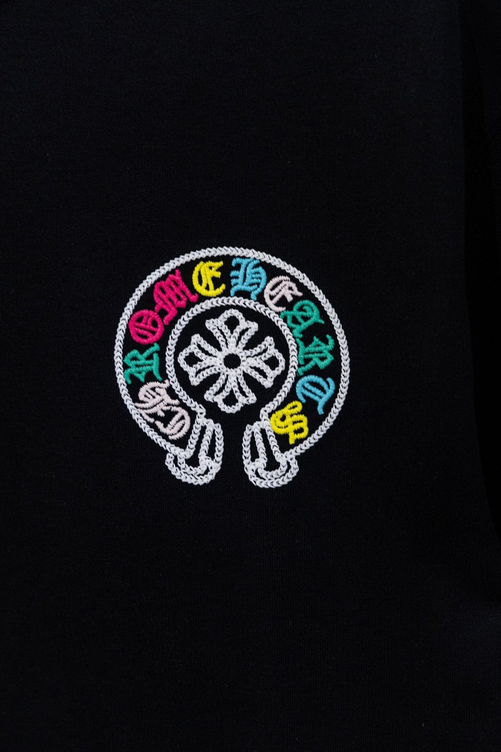 Chrome Hearts Horseshoe Cross Embroidered T-Shirt — detail