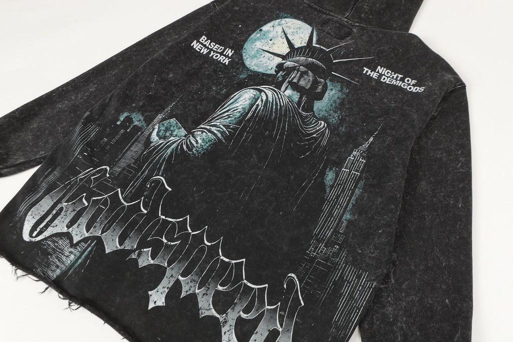Godspeed Statue of Liberty Graphic Hoodie — detail