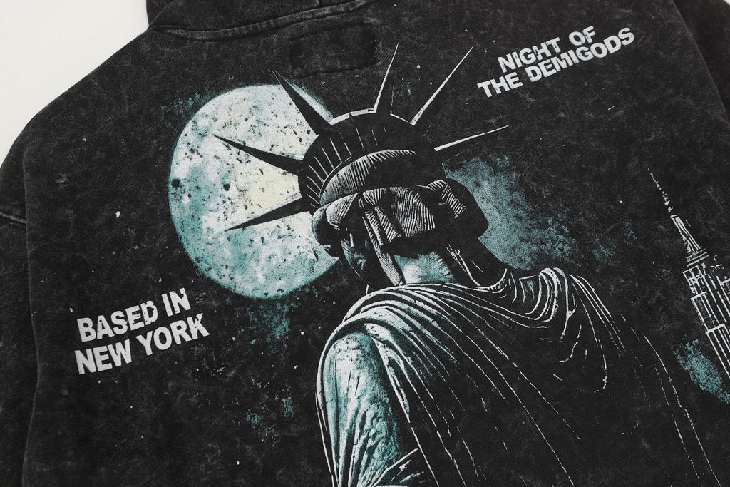 Godspeed Statue of Liberty Graphic Hoodie — detail