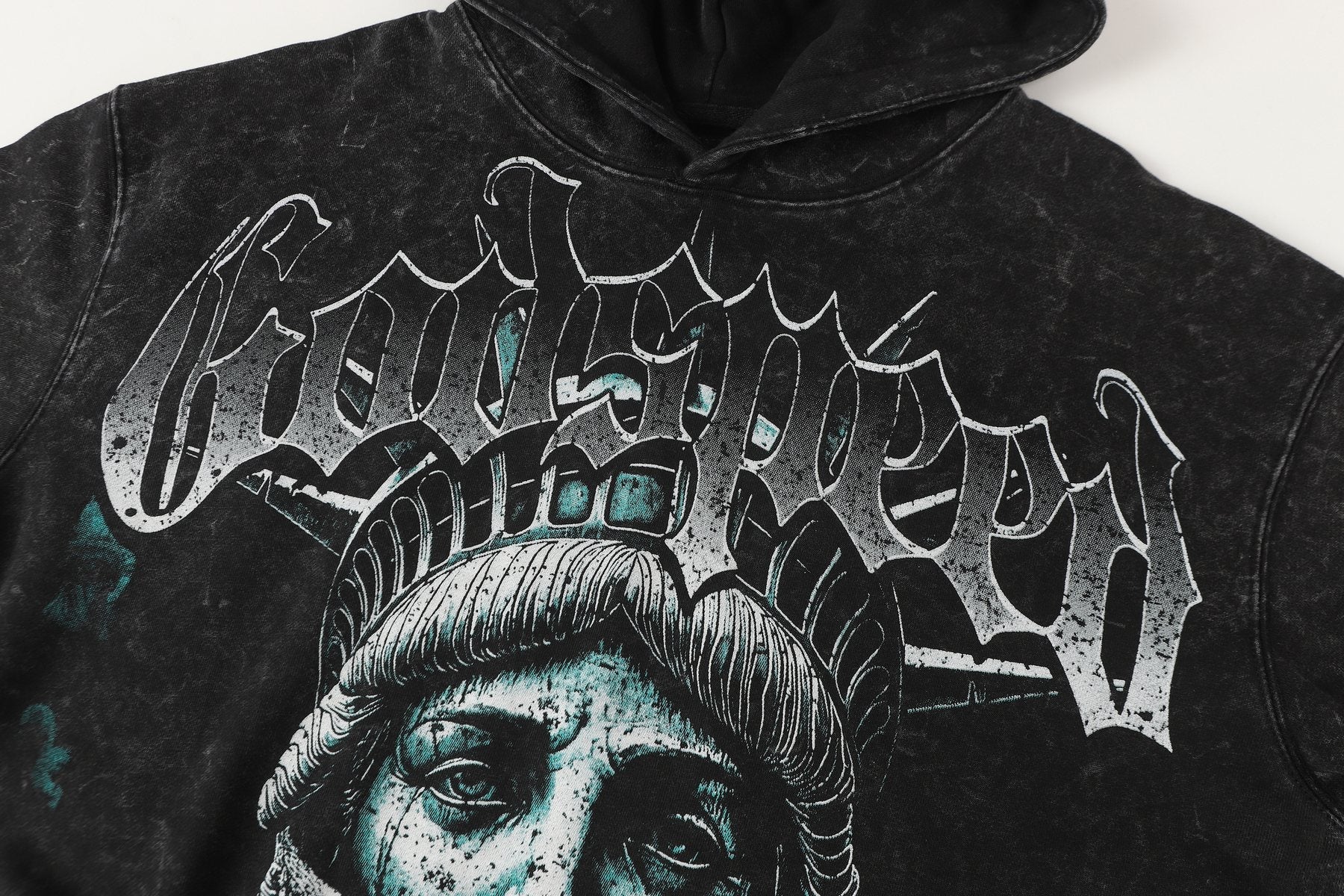 Godspeed Statue of Liberty Graphic Hoodie — detail