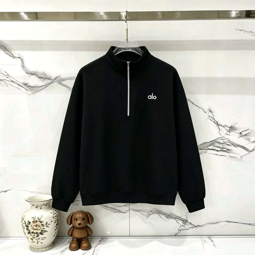 alo K503 Half-Zip Sweatshirt & Sweatpants Matching Set — front