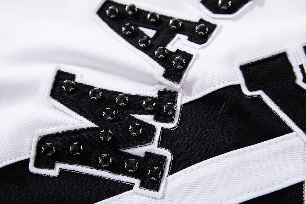 MAJESTIK XX Sports Graphic Zip Polo Shirt — detail