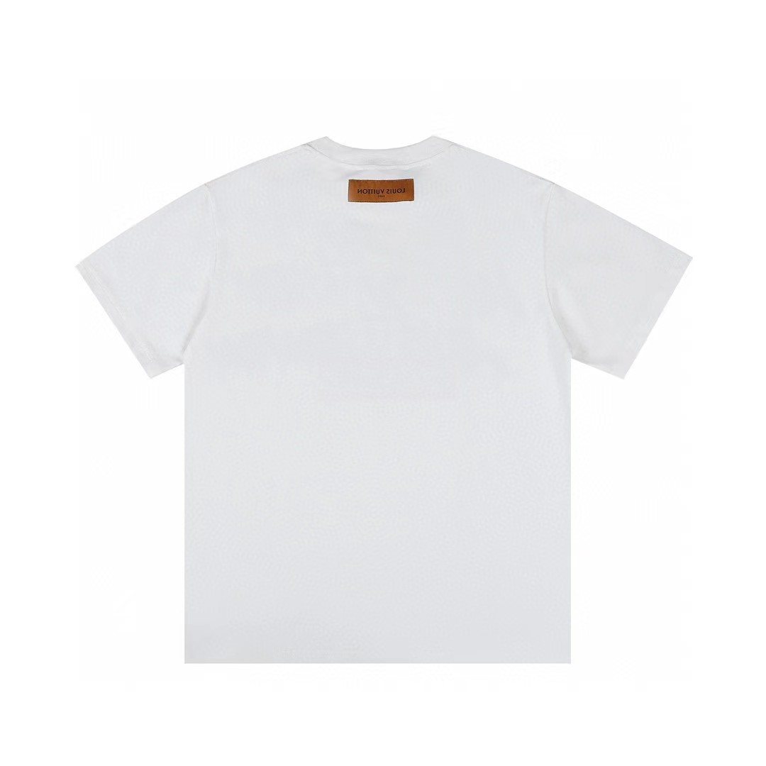 Supreme LV-Style Graffiti Graphic T-Shirt — back