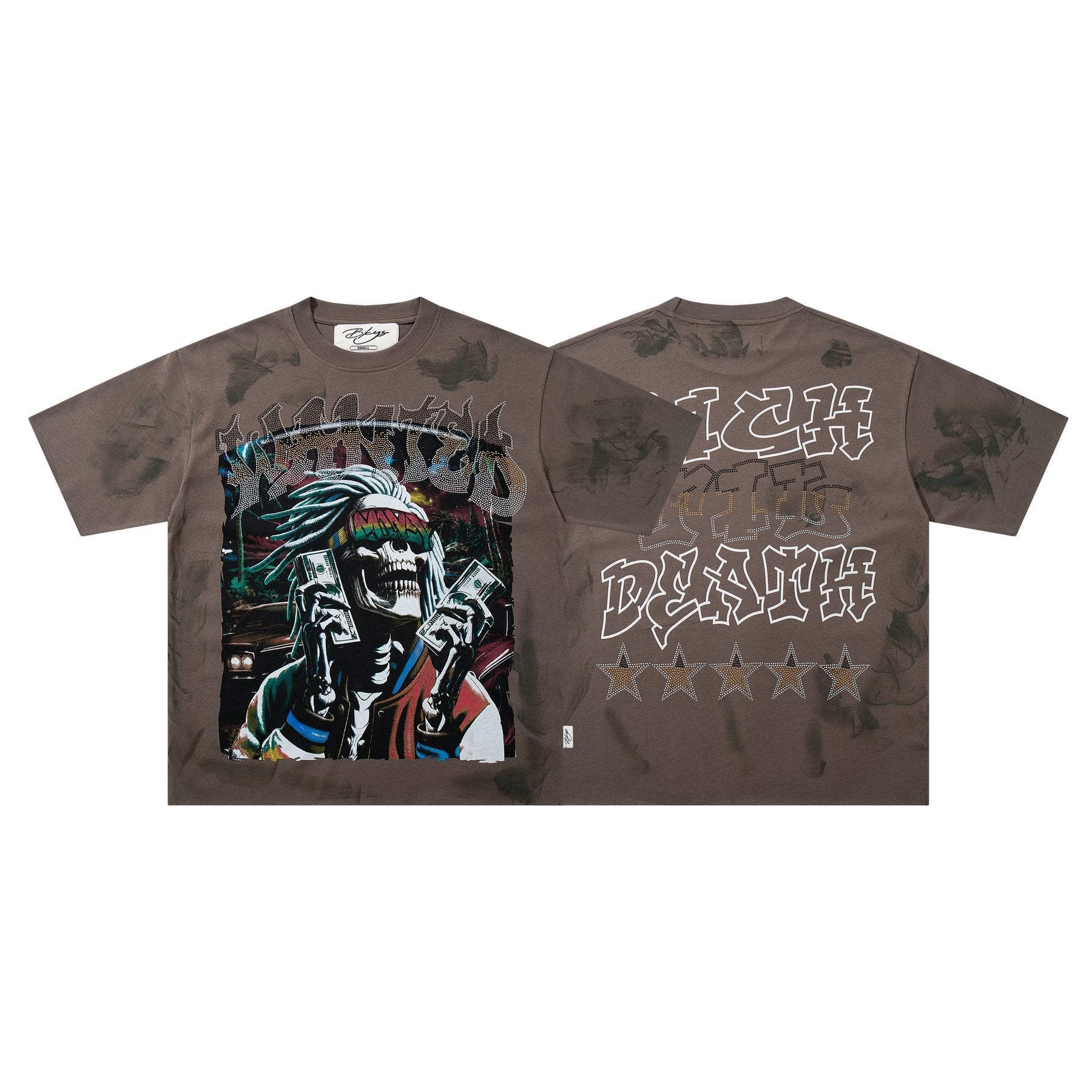 BKYS Revival Rich Death Rhinestone Graphic T-Shirt — hero