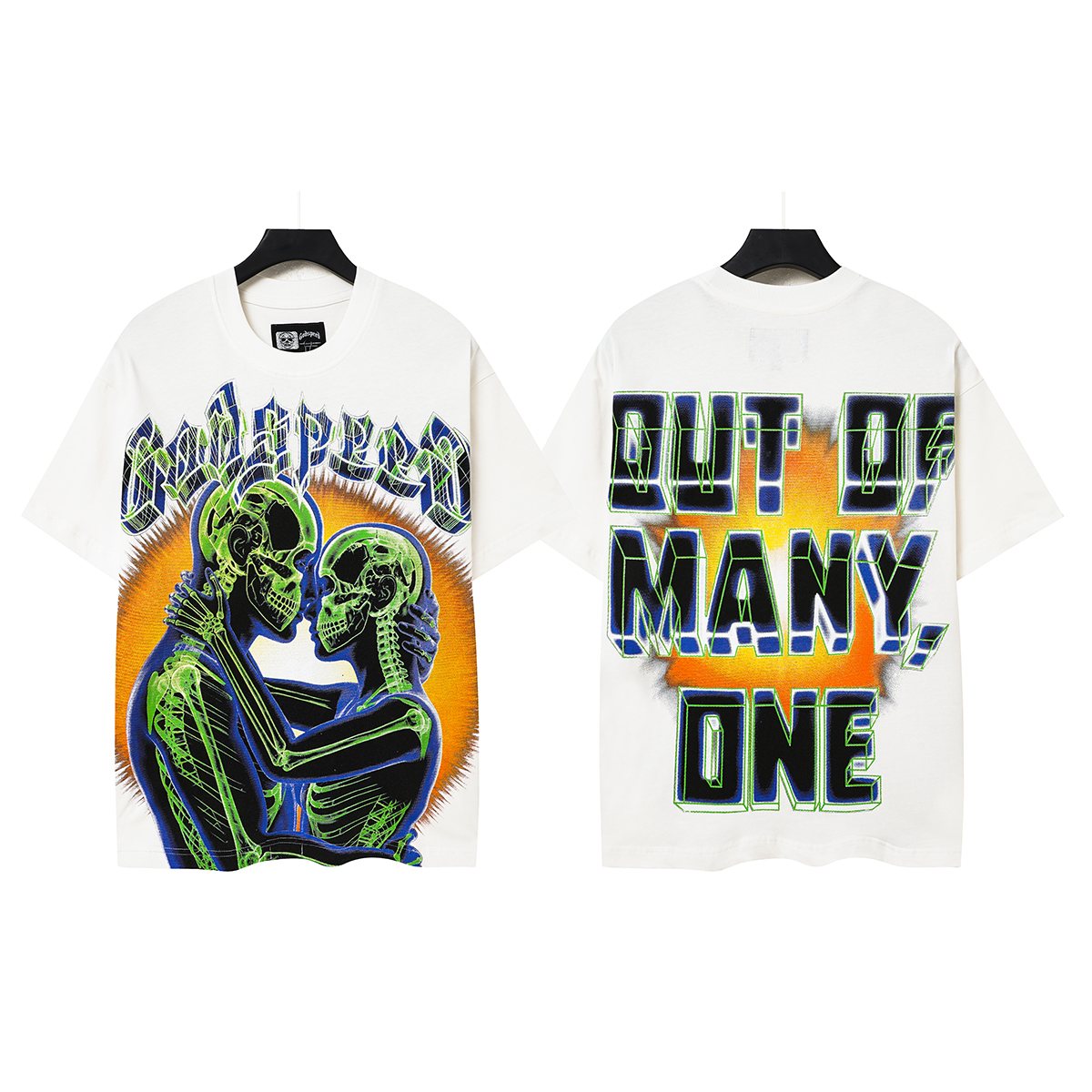 Godspeed Out of Many, One Skeleton Graphic T-Shirt — front