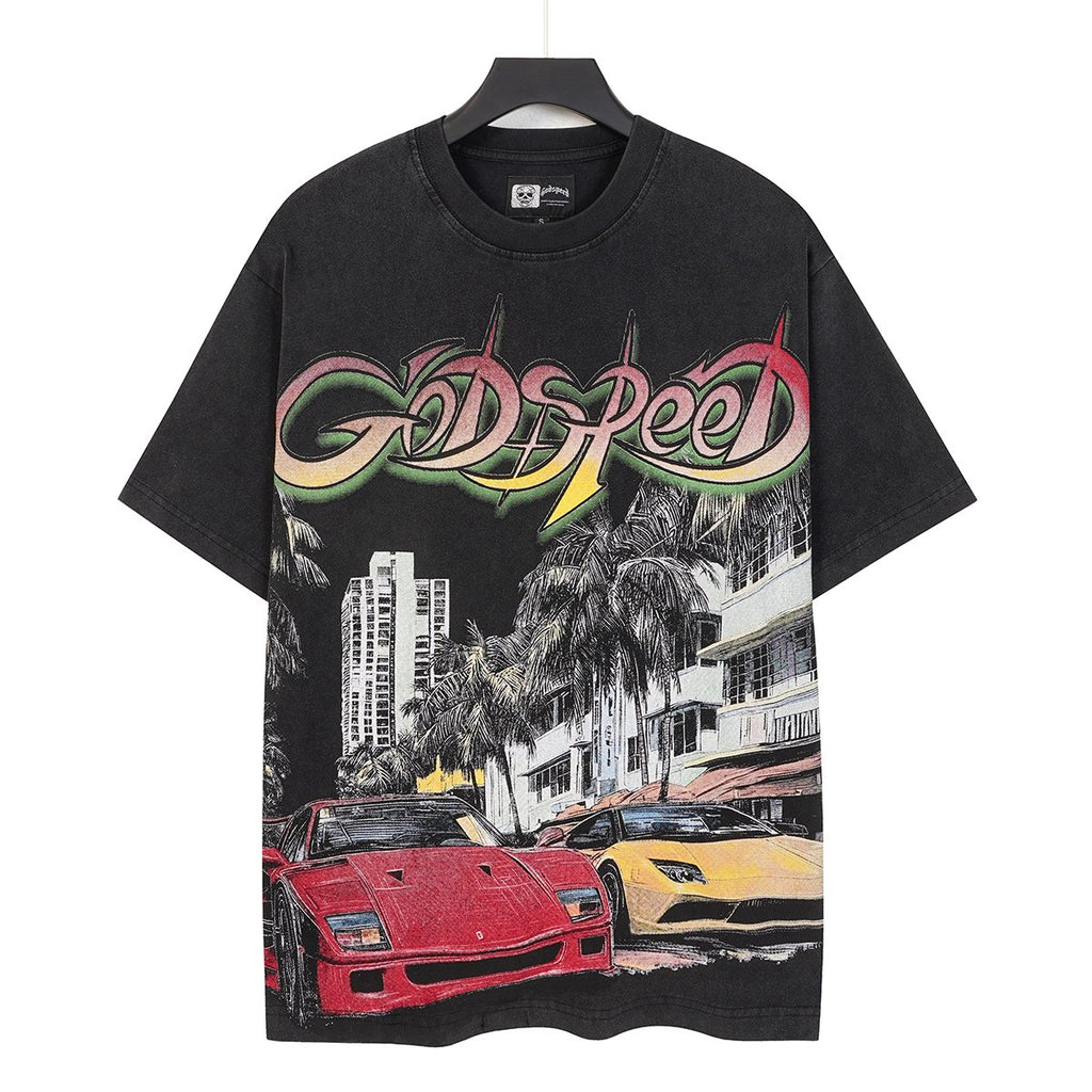 Godspeed Car City G-Back Graphic T-Shirt — front