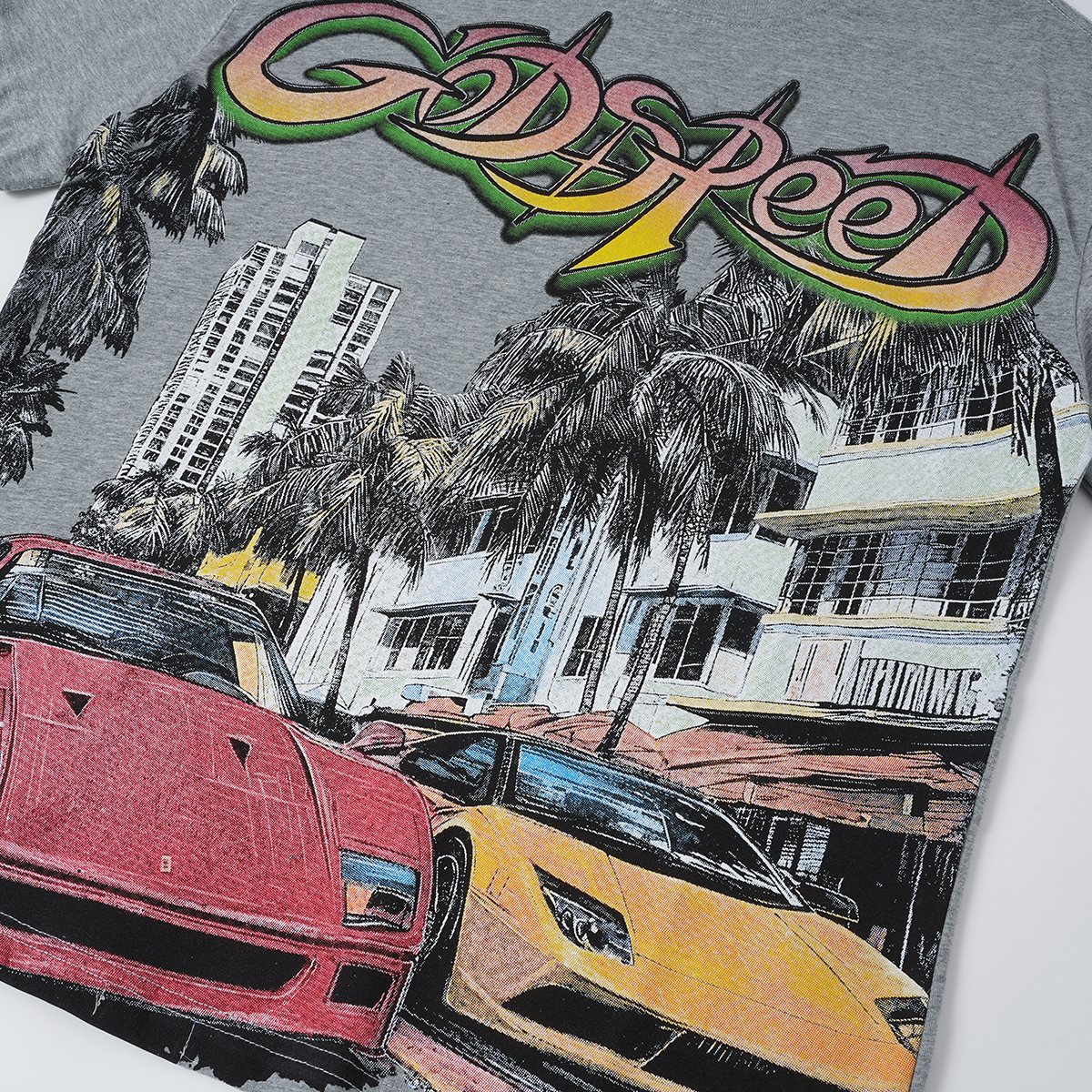 Godspeed Car City G-Back Graphic T-Shirt — detail