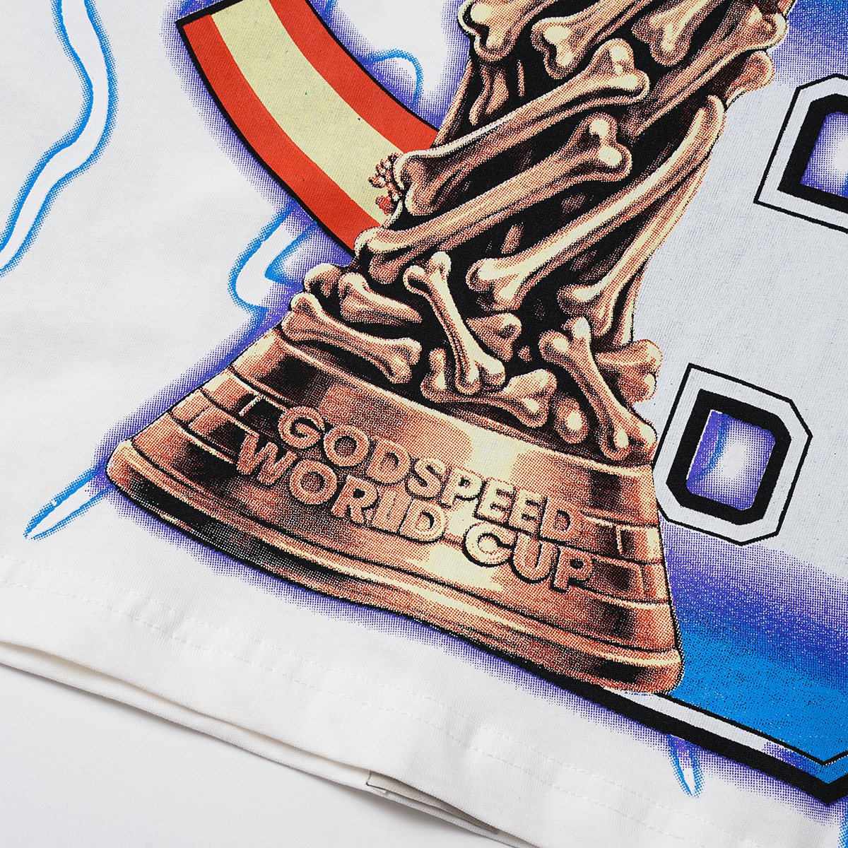 Godspeed World Cup 2026 Skull Soccer Graphic T-Shirt — detail