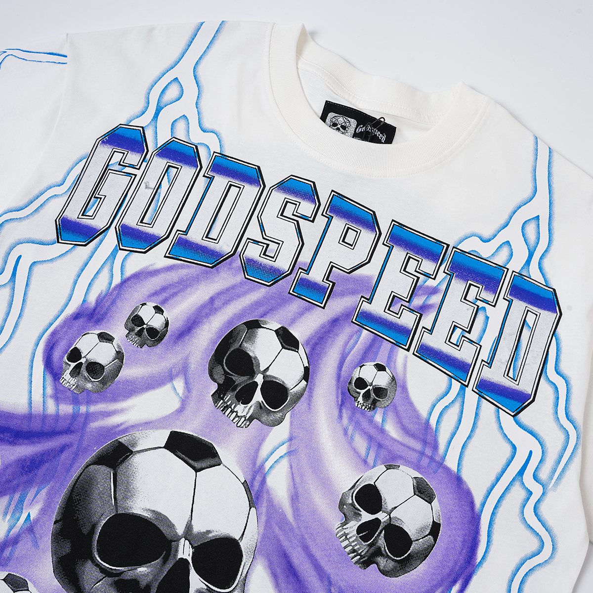 Godspeed World Cup 2026 Skull Soccer Graphic T-Shirt — detail