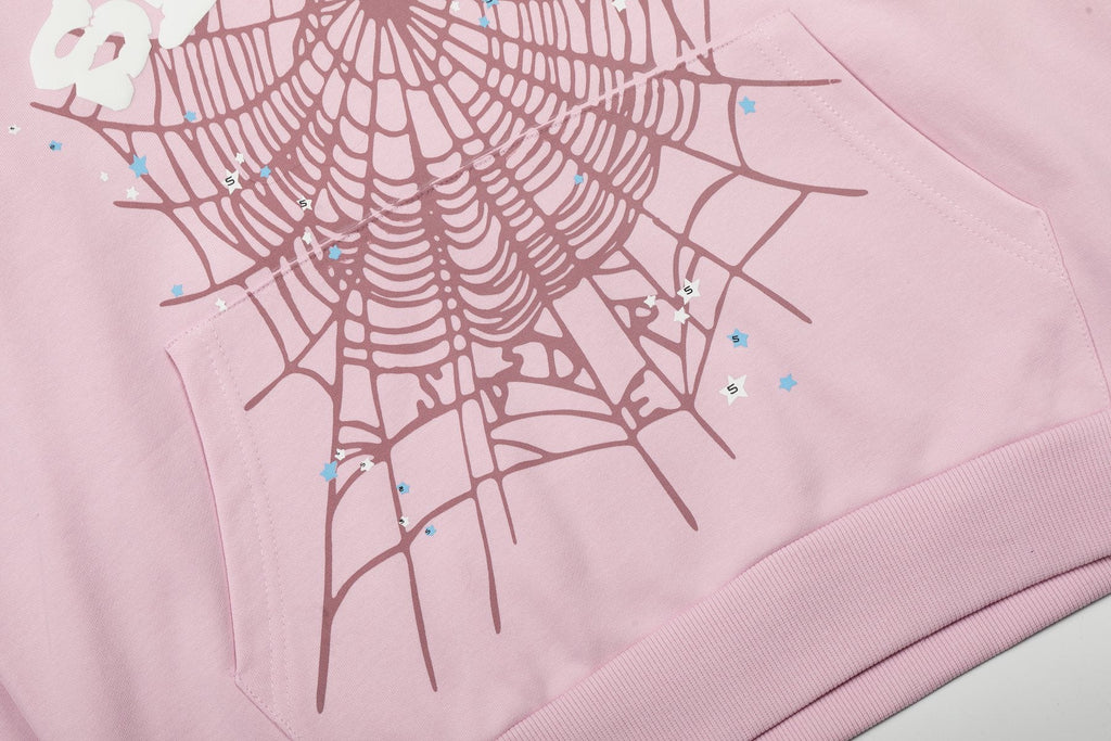 Sp5der Spiderweb Graphic Hoodie — detail