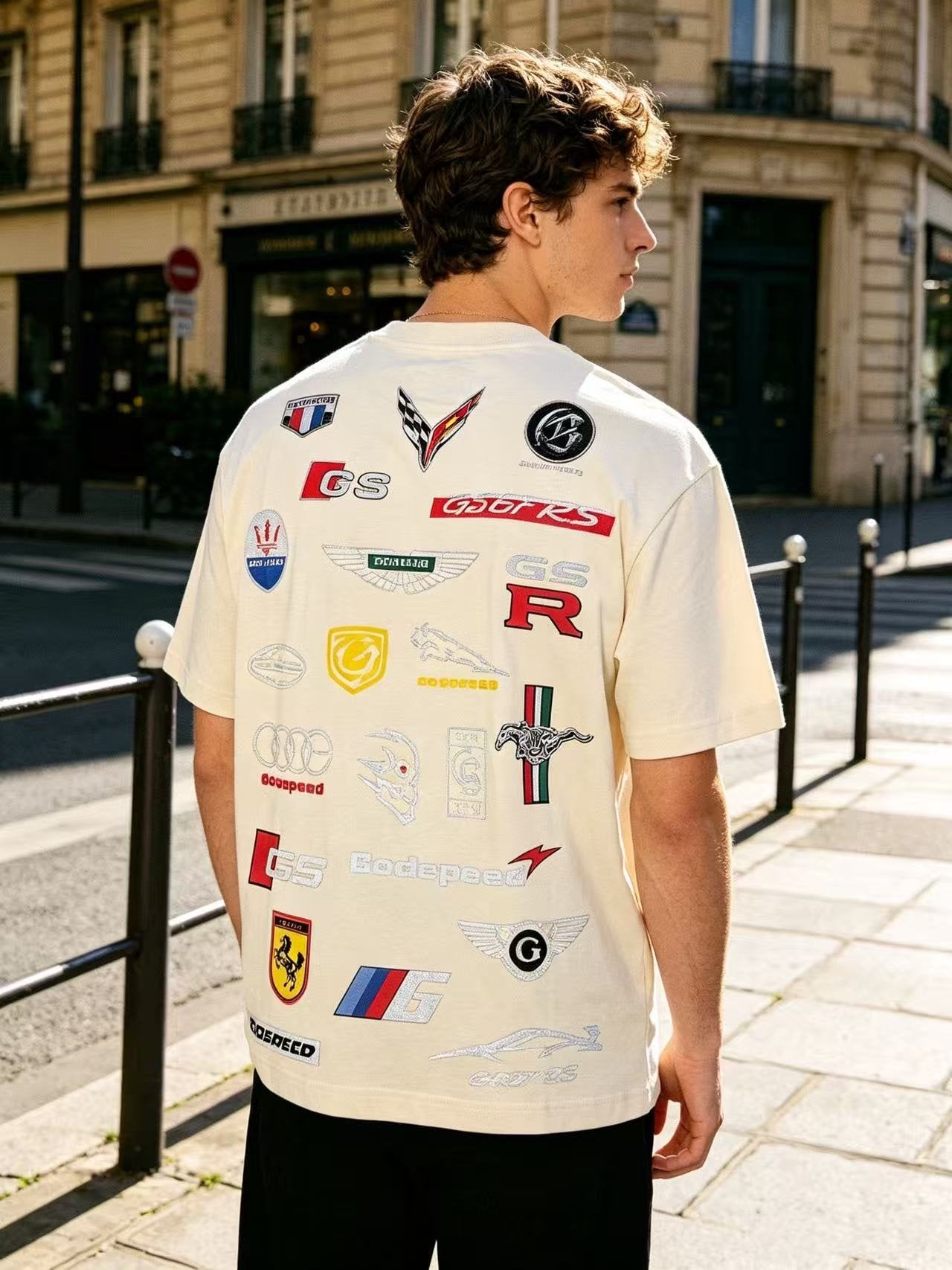 Godspeed Motorsport Collage Graphic T-Shirt — back