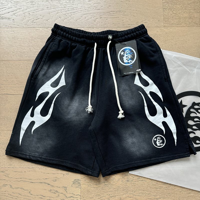 Hellstar Flame Graphic T-Shirt & Shorts Set — context