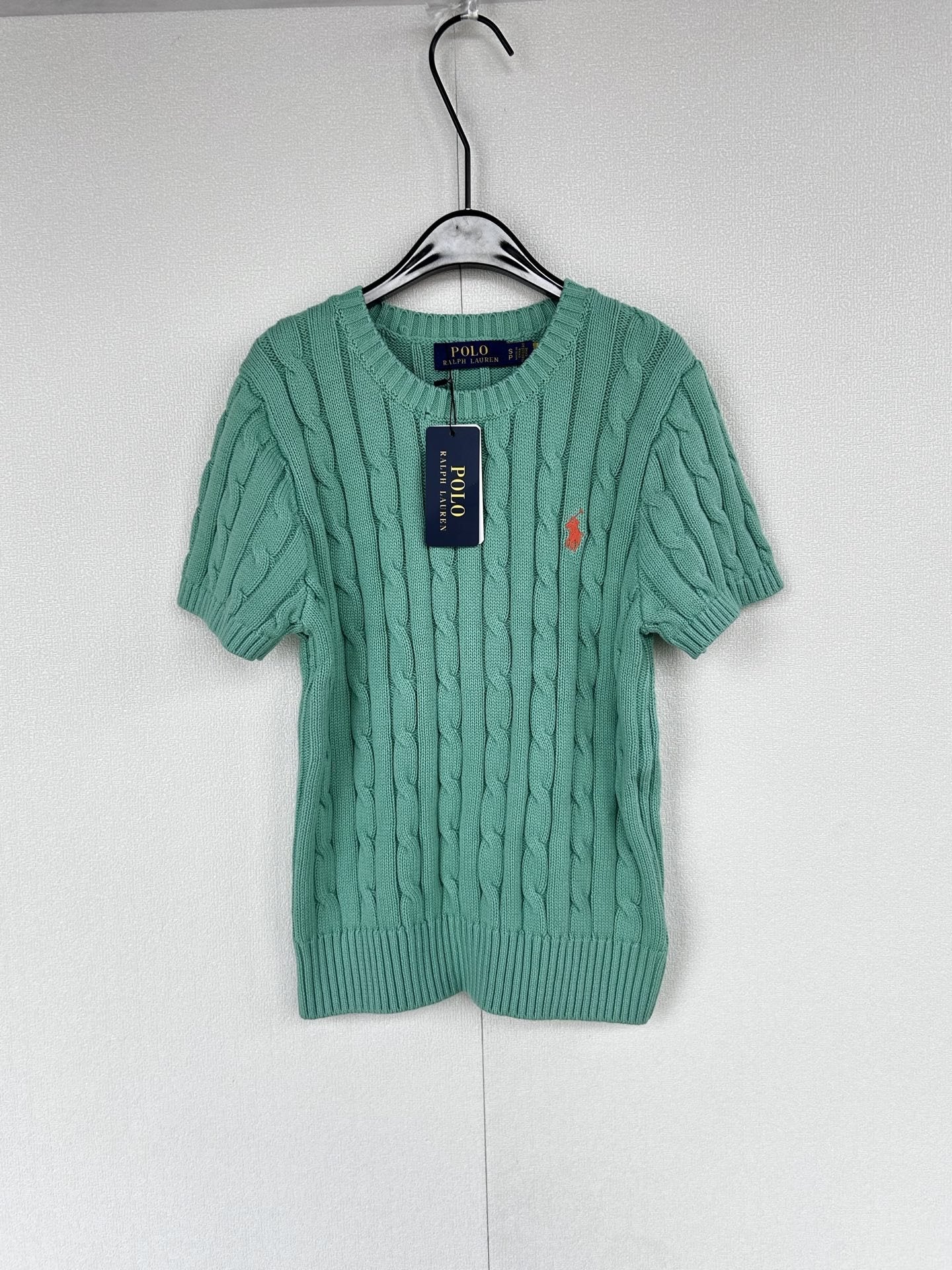 Test2-Ralph Lauren Women's Cable-Knit Short-Sleeve Top — hero