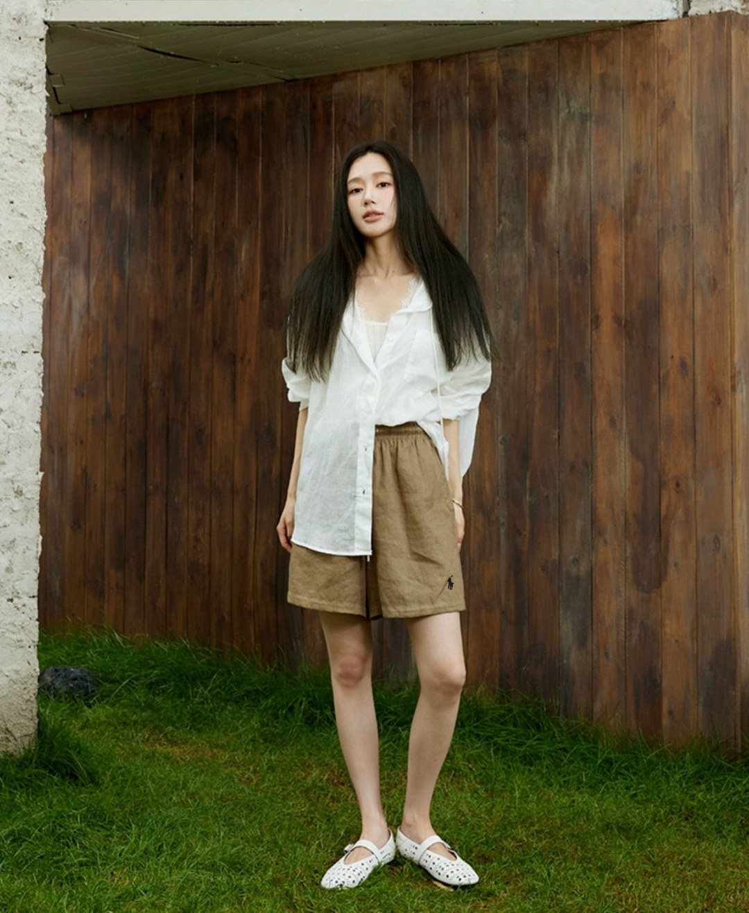 Test2-Ralph Lauren Relaxed Elastic-Waist Shorts — model