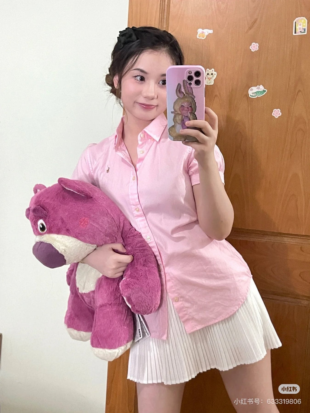 Test2-Ralph Lauren Cotton Oxford Short-Sleeve Button-Down Shirt — model