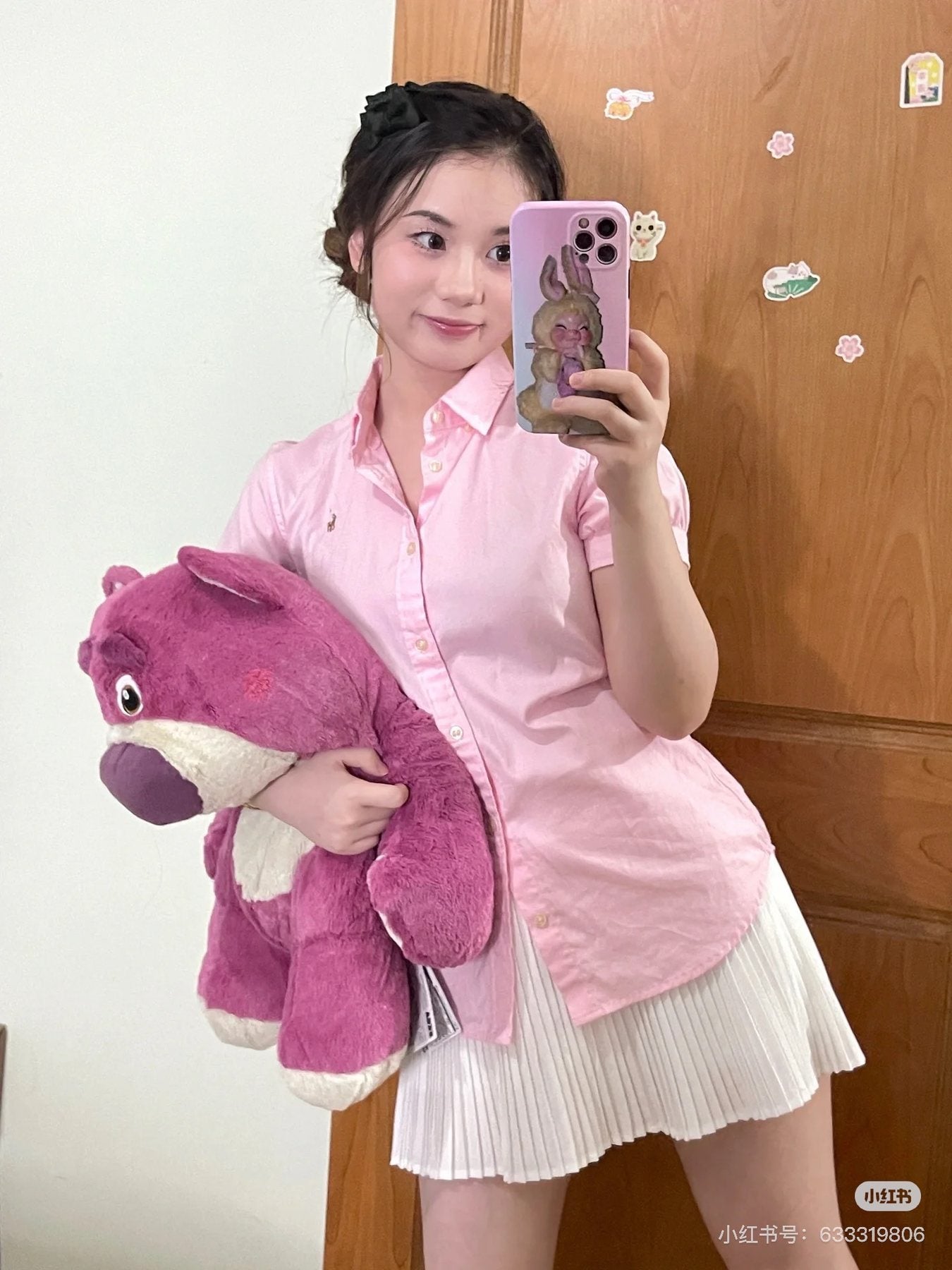 Test2-Ralph Lauren Cotton Oxford Short-Sleeve Button-Down Shirt — model