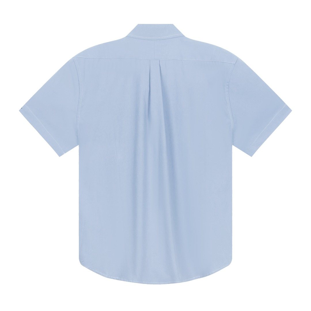Test2-Ralph Lauren Cotton Oxford Short-Sleeve Button-Down Shirt — back