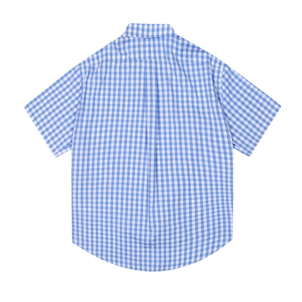 Test2-Ralph Lauren Gingham Short-Sleeve Button-Down Shirt — back