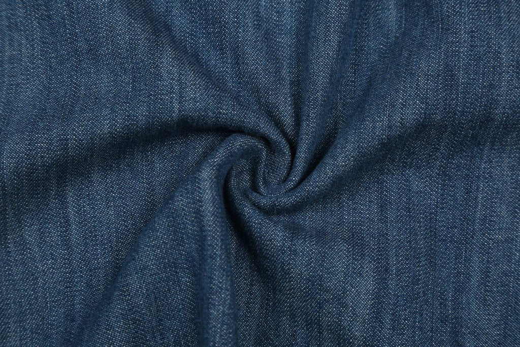 Test2-Ralph Lauren Slub Denim Short-Sleeve Button-Up Shirt — fabric