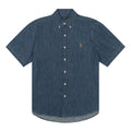 Test2-Ralph Lauren Slub Denim Short-Sleeve Button-Up Shirt — front