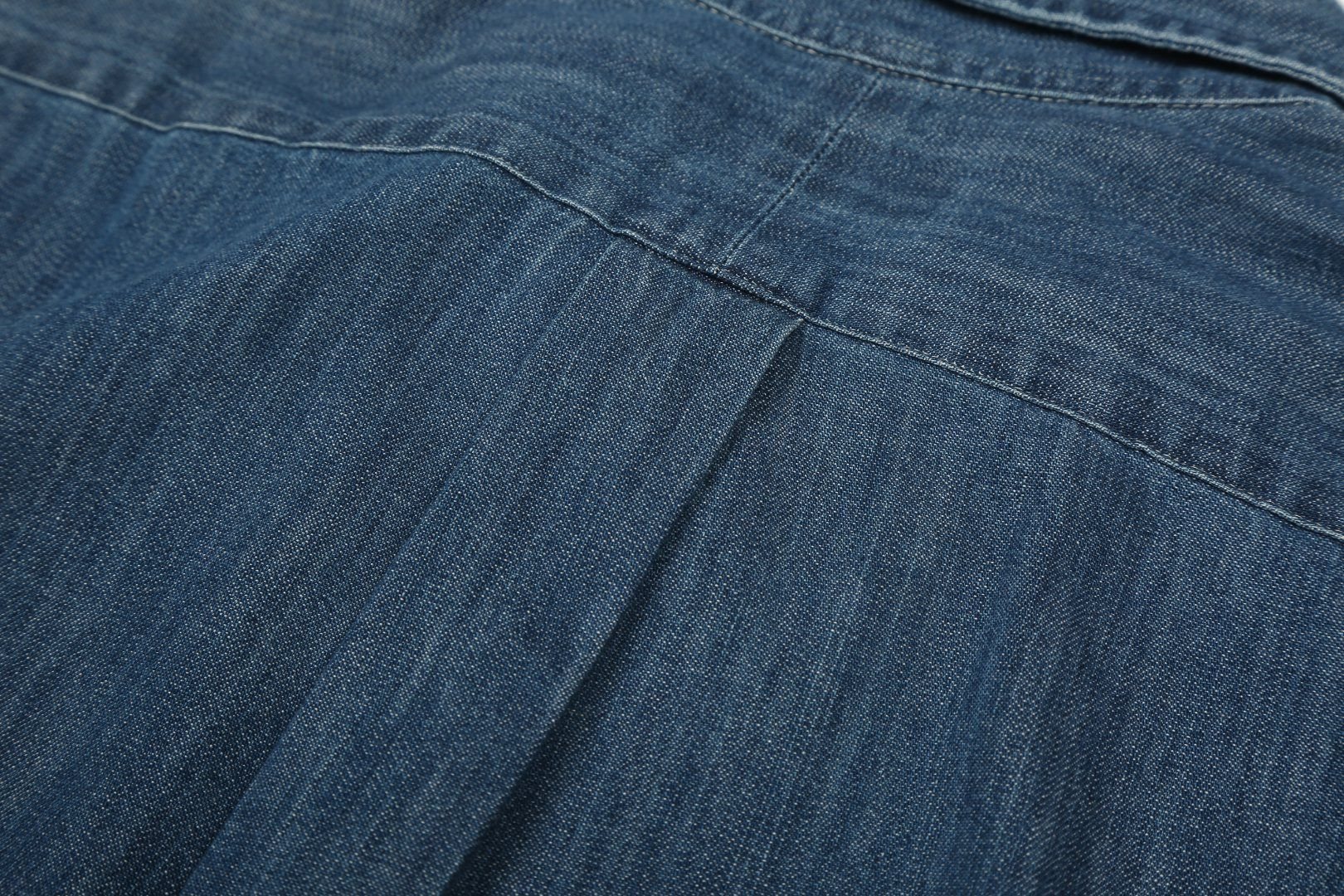 Test2-Ralph Lauren Slub Denim Short-Sleeve Button-Up Shirt — detail