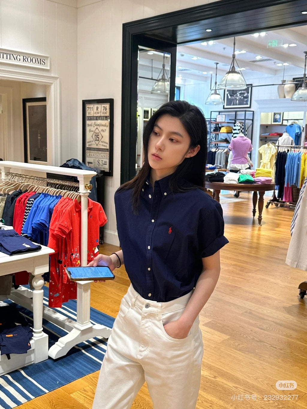 Test2-Ralph Lauren Oxford Short-Sleeve Button-Front Shirt — hero