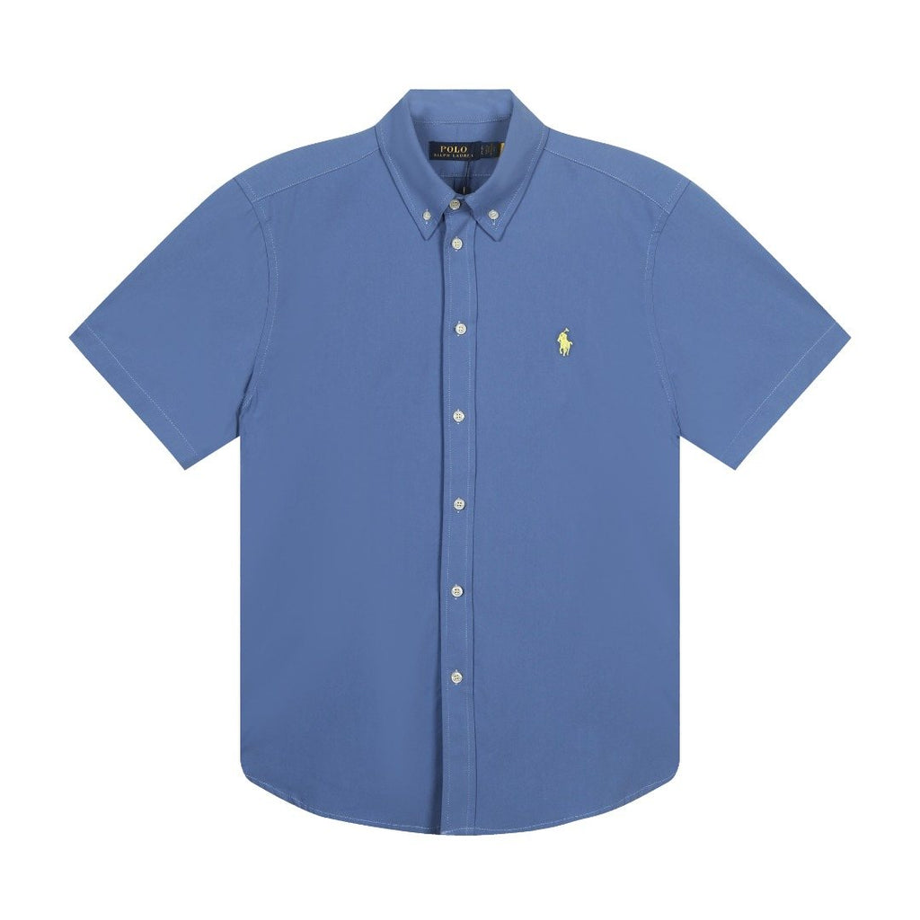 Test2-Ralph Lauren Oxford Short-Sleeve Button-Front Shirt — front