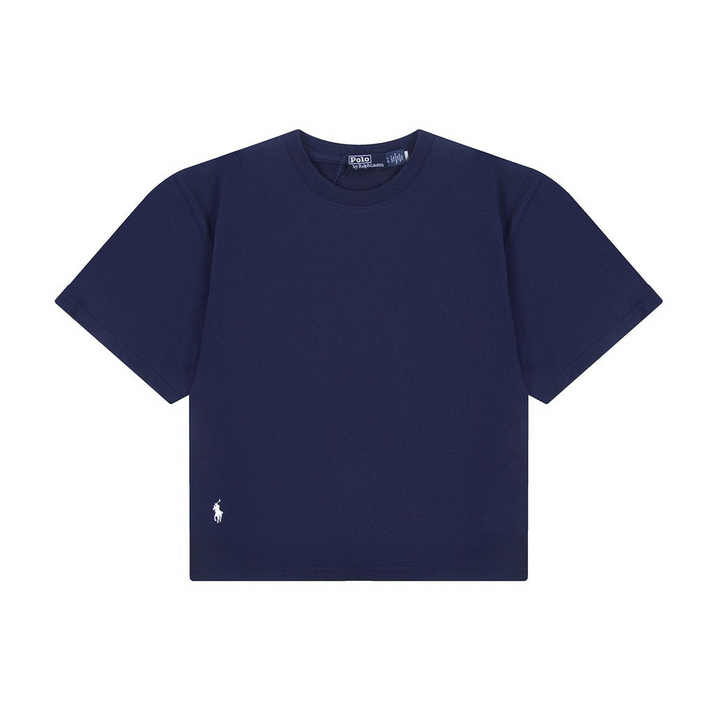Test2-Ralph Lauren Women's Oversized Drop-Shoulder Pony Embroidered T-Shirt — front