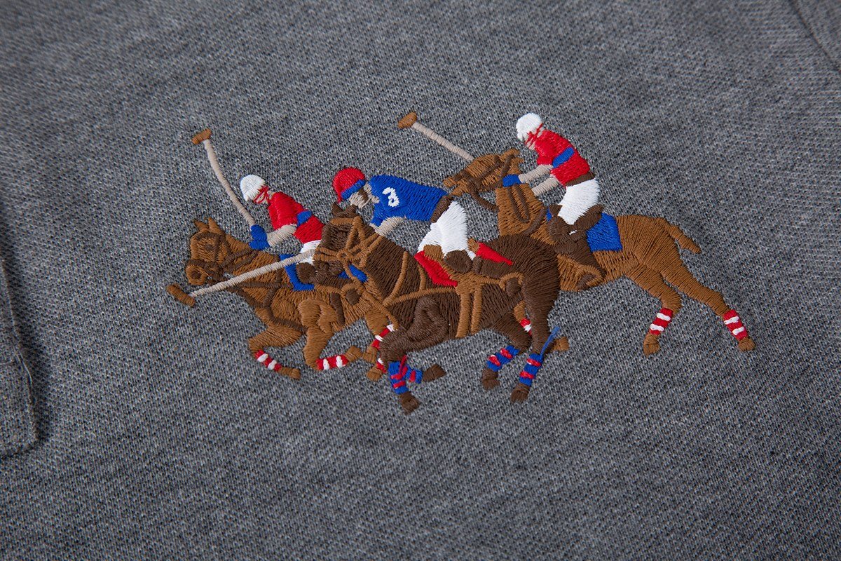 Test2-Ralph Lauren Embroidered Horse Short-Sleeve Polo Shirt — detail