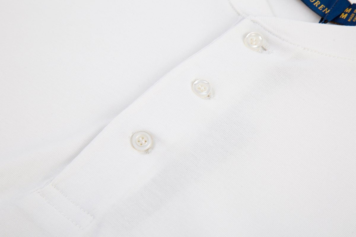 Test2-Ralph Lauren Embroidered Three-Button Henley Shirt — detail