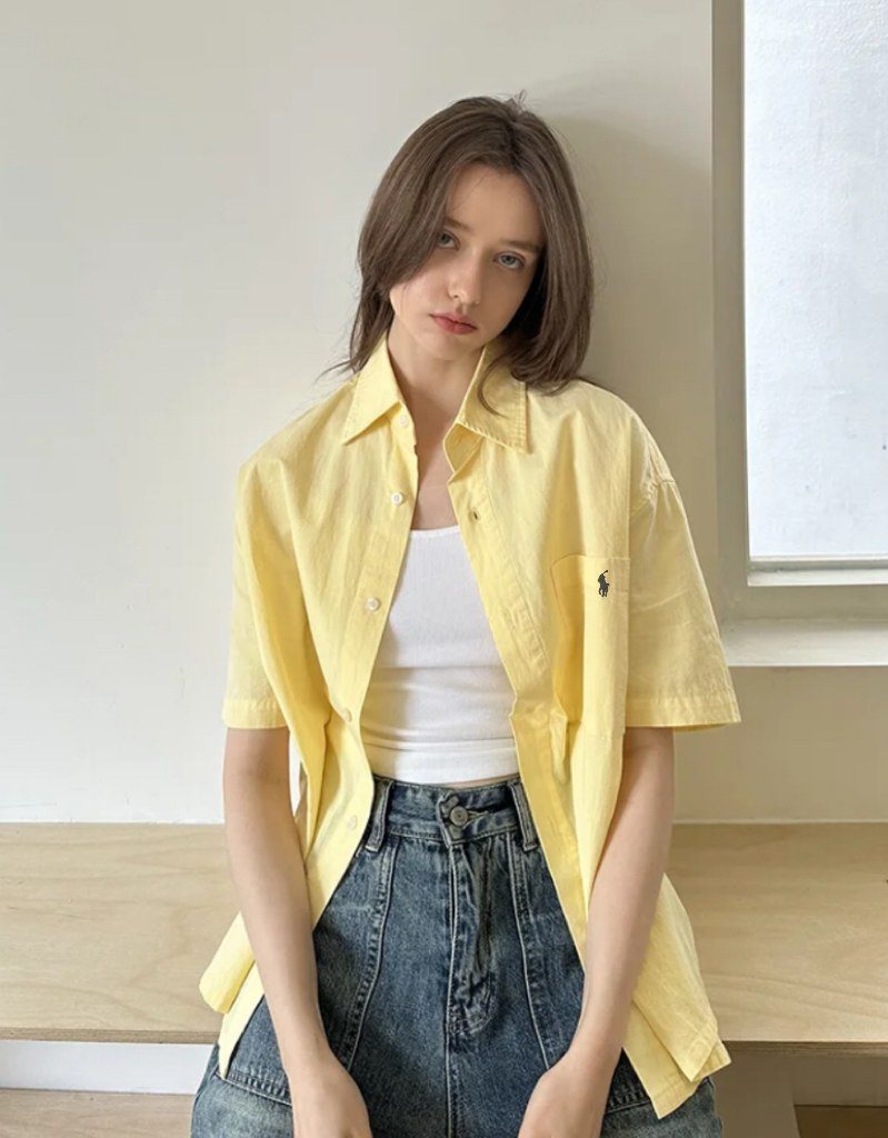 Test2-Ralph Lauren Camp Collar Pocket Shirt — model