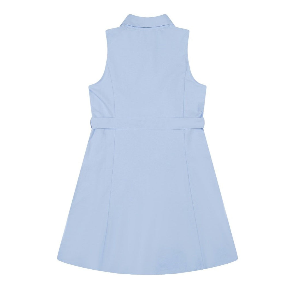 Test2-Ralph Lauren Sleeveless Cotton Oxford Shirt Dress with Tie Waist — back