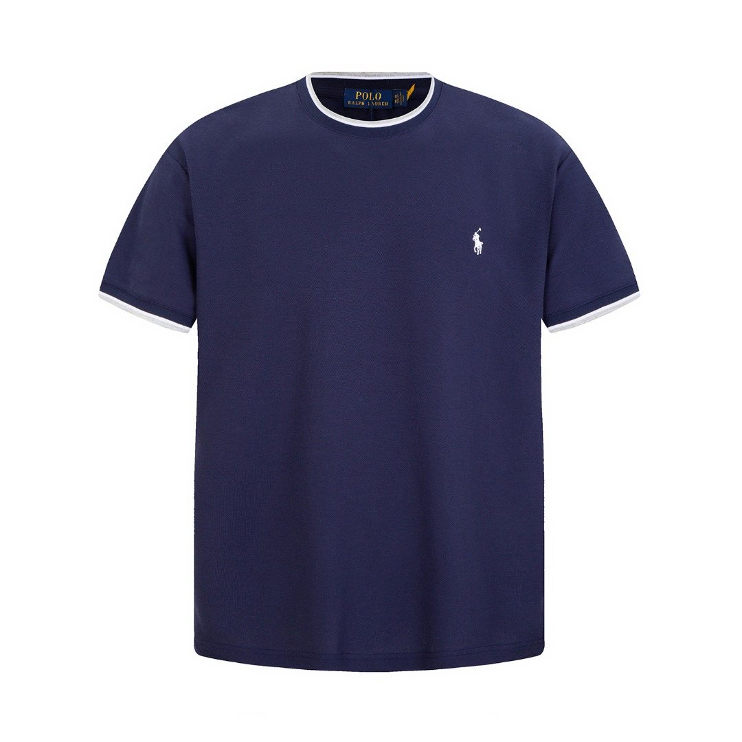 Test2-Ralph Lauren Contrast-Trim Piqué Crewneck T-Shirt — hero