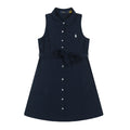 Test2-Ralph Lauren Belted Sleeveless Shirt Dress — front